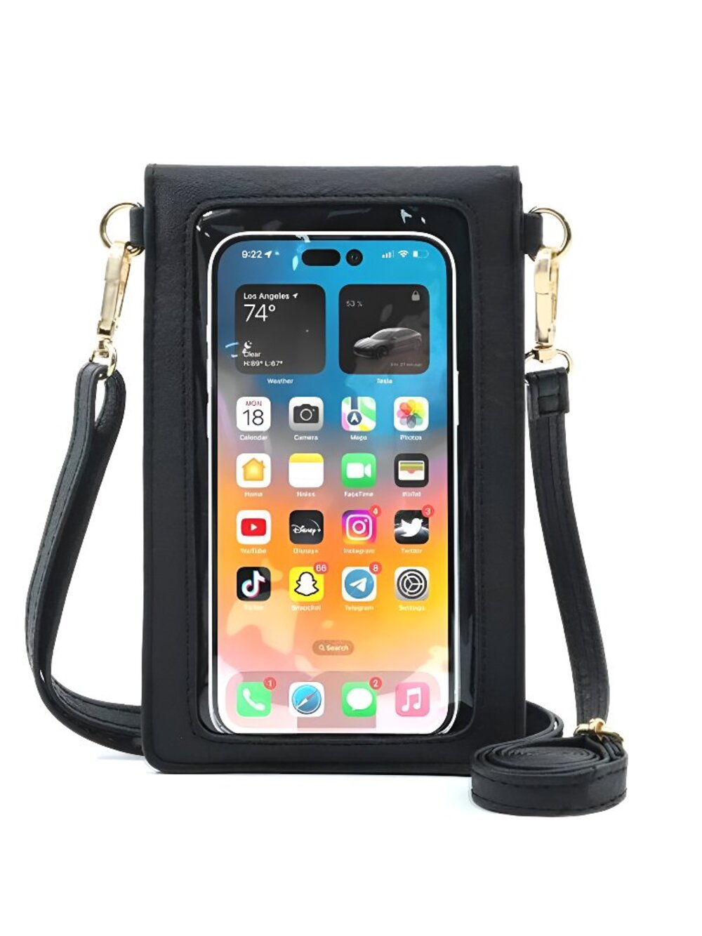 Small Crossbody Cell Phone Purse, Women - Lightweight PU Leather Crossbody Bag